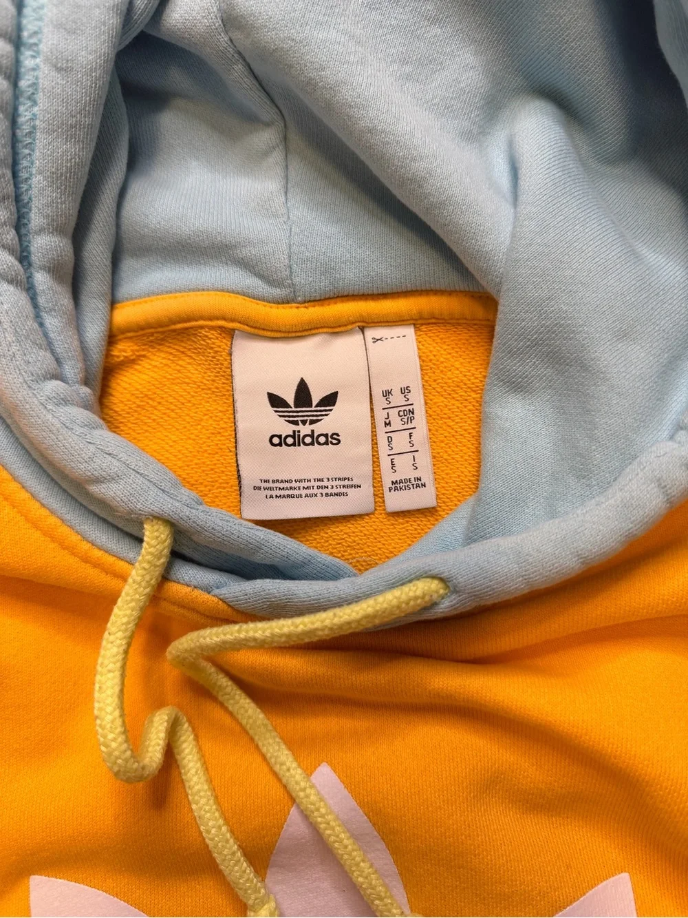 adidas Colorblock Trefoil Hoodie - Yellow, Lavender, Light Blue, Lime